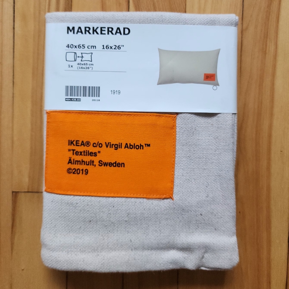 Pillow cover by Virgil Abloh x Ikea.